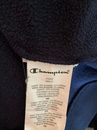 Sudadera Champion Negra Cremallera