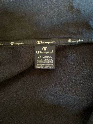 Sudadera Champion Negra Cremallera