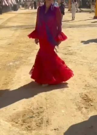 Traje de flamenca rojo mujer talla 40