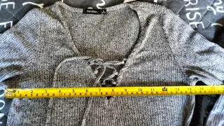 Lote 2 Camisetas manga larga Mujer Gris y negro