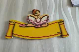 Decoración bailarina madera niña