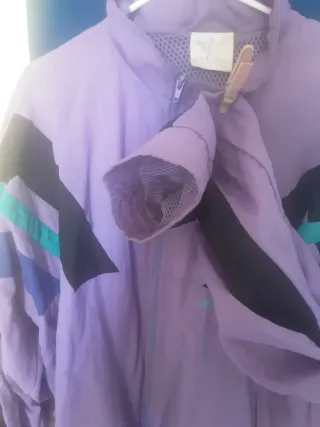 Chaqueta Adidas Vintage Morada y Turquesa