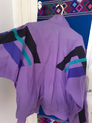 Chaqueta Adidas Vintage Morada y Turquesa