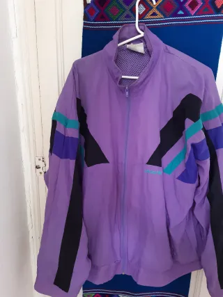 Chaqueta Adidas Vintage Morada y Turquesa