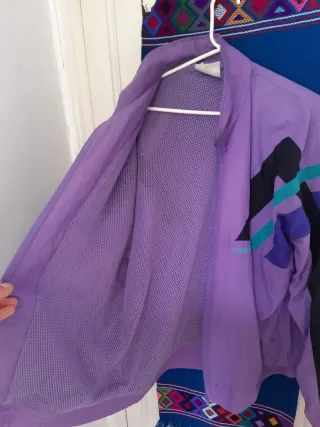 Chaqueta Adidas Vintage Morada y Turquesa