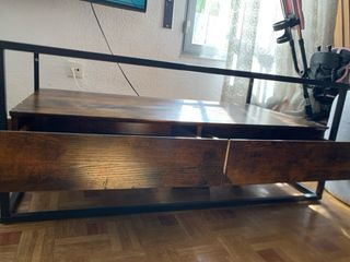 Mueble TV Industrial Cristal y Madera