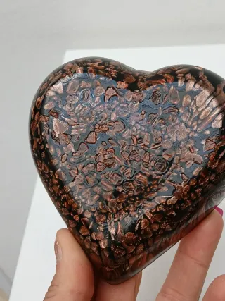 Posacenere Cuore Murano Avventurina