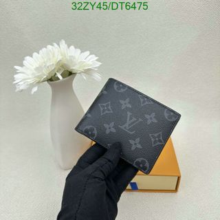 Portafoglio Louis Vuitton Uomo Nero Grigio