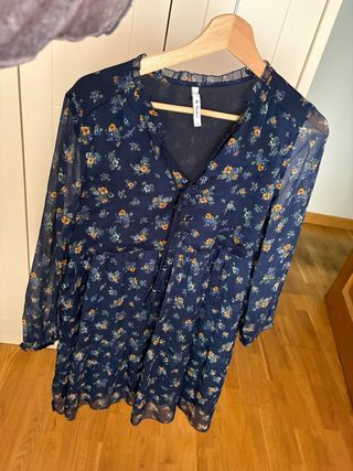 Vestido Pepe Jeans floral azul talla S