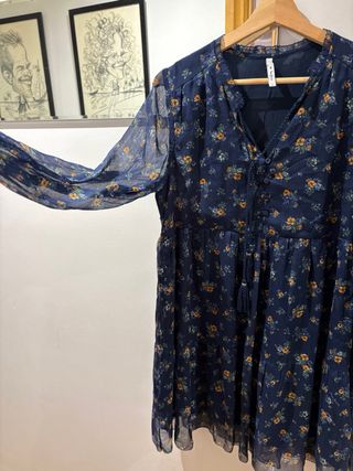 Vestido Pepe Jeans floral azul talla S