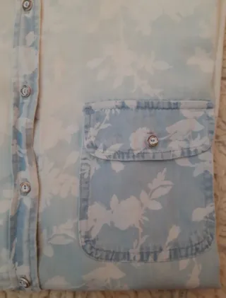Camisa vaquera Lefties flores Talla M