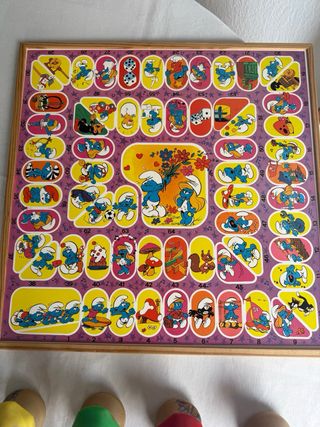 Antiguo Parchís Oca Pitufos Años 80