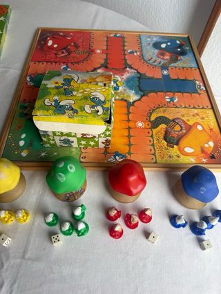 Antiguo Parchís Oca Pitufos Años 80