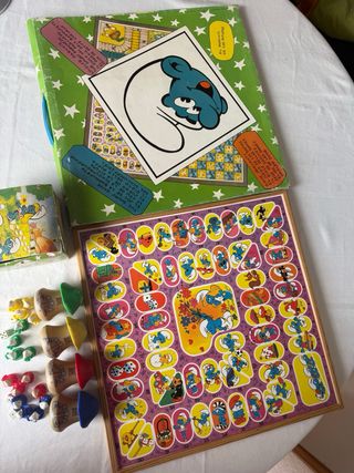 Antiguo Parchís Oca Pitufos Años 80