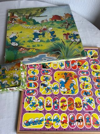 Antiguo Parchís Oca Pitufos Años 80