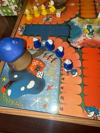 Antiguo Parchís Oca Pitufos Años 80