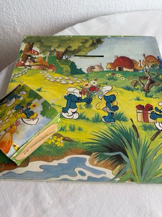 Antiguo Parchís Oca Pitufos Años 80