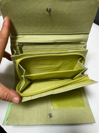 Portafoglio similpelle verde