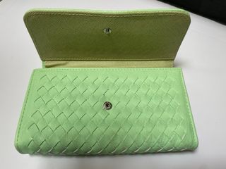 Portafoglio similpelle verde