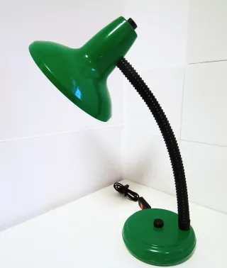 Lámpara flexo escritorio verde Vintage