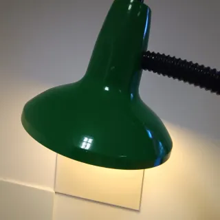 Lámpara flexo escritorio verde Vintage