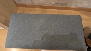 Banco zapatero de bambú y tela