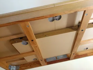 Mesa de comedor extensible de madera