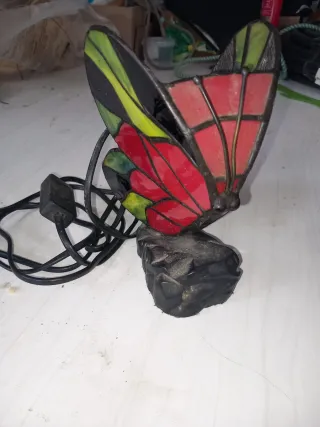 Lámpara Mariposa Tiffany Vidrio