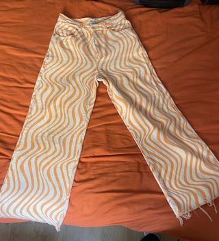 Pantalones Zara rayas asimétricas T.34