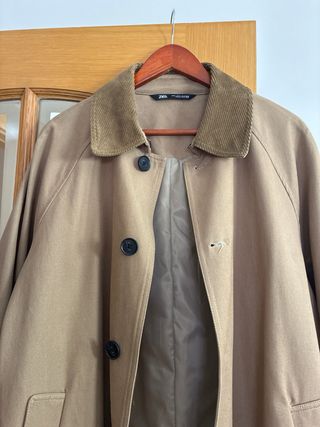 Gabardina Zara Hombre Talla M Marrón