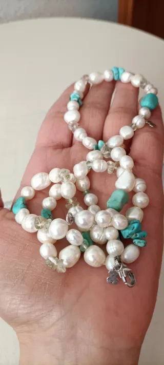 Conjunto de 2 piezas Tous Perlas y Turquesas