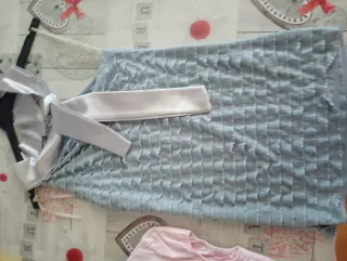 Suéter mujer gris y rosa