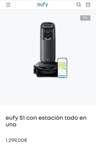 Robot Aspirador Fregador Eufy S1 Nuevo