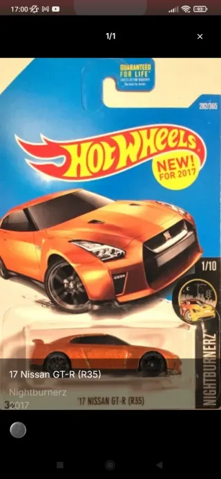 Hot Wheels colección 2017 Nissan GT-R R35