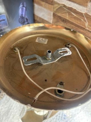 Lámpara colgante de cristal y metal