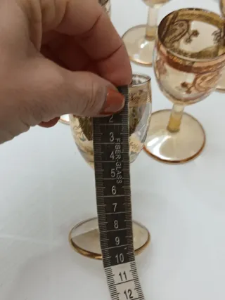 Set 6 Bicchieri Liquore Vintage Dorati