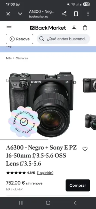 Sony A6300 Cámara + Lente 16-50mm OSS