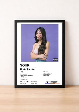 Poster di Olivia Rodrigo SOUR con cornice Marco