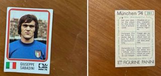 Cromo München 74 Italia Sabadini