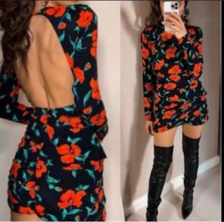 Vestido corto Zara flores