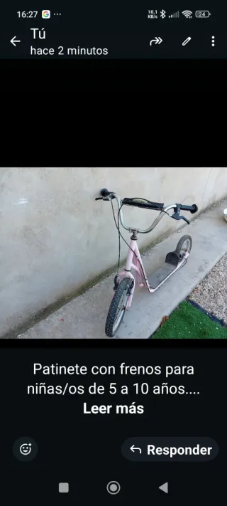 Patinete para niña 5-9 años