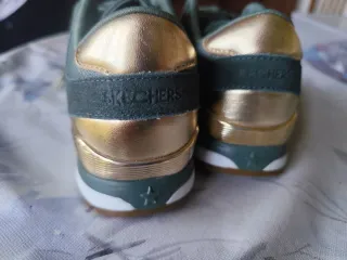 Zapatillas Skechers Talla 38 Verde y Dorado