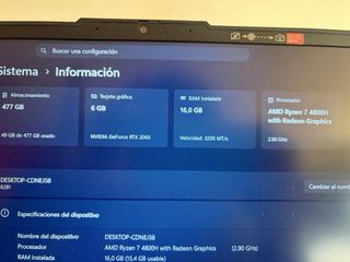 PORTÁTIL GAMING LENOVO LEGIÓN 5 RYZEN 7 120Hz RTX