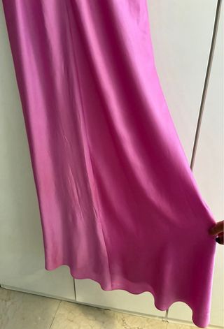 Vestido largo satinado Zara