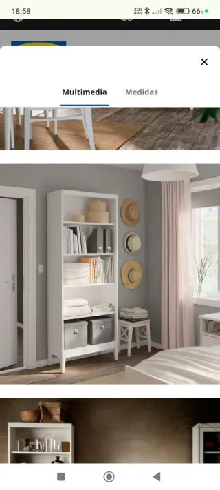 Librería blanca IKEA IDANA