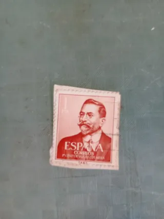 Sello 1 peseta España Vázquez de Mella