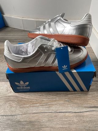 Adidas Samba OG Plata Metálico Talla 39