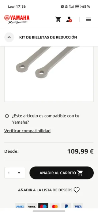 Kit bieletas reducción Yamaha Ténéré 700