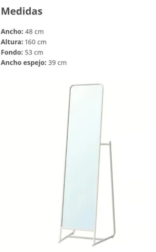 Espejo Knapper blanco de Ikea