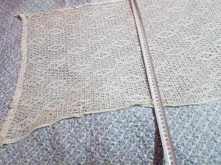 Set 2 Centrini Tessuto Bianco e Giallo